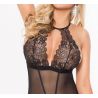 Body ouvert noir tulle et dentelle