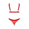 Ensemble lingerie 2 pièces rouge St Valentin