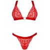 Ensemble lingerie 2 pièces rouge St Valentin