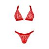 Ensemble lingerie 2 pièces rouge St Valentin