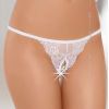 string ouvert dentelle blanc