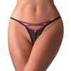 String ouvert bijou noir et pourpre