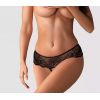 Culotte ouverte dentelle noire et bijou