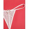 String noir transparent bijou coeur