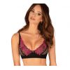 Ensemble lingerie sexy noir et rose fushia