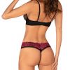 Ensemble lingerie sexy noir et rose fushia