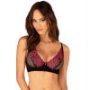 Ensemble lingerie sexy noir et rose fushia