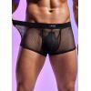 Boxer noir homme maille filet