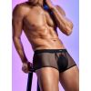 Boxer noir homme maille filet