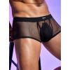 Boxer noir homme maille filet