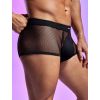 Boxer noir homme maille filet