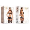 Ensemble lingerie noire dentelle wetlook