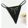 String bijou noir femme