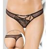 Mini string noir dentelle et strass