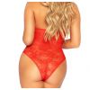 Body dentelle rouge semi transparent