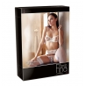 Ensemble soutien gorge, porte-jarretelles et string ouvert blanc