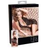 Baby doll transparente dentelle noire