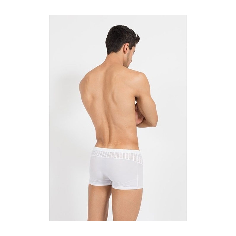 Boxer homme blanc confort bi-matière LOOK ME 21,90